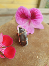 Load image into Gallery viewer, Hematite Copper Crystal Ring

