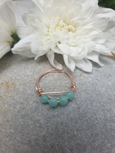 Load image into Gallery viewer, Amazonite copper ring
