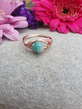 Load image into Gallery viewer, Amazonite &amp; Copper Ring

