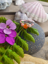 Load image into Gallery viewer, Carnelian &amp; Pink Opal anxiety ring
