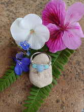 Load image into Gallery viewer, Amazonite &amp; Angelite sterling silver anxiety ring
