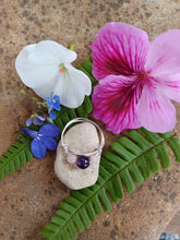 Load image into Gallery viewer, Pink Opal &amp; Amethyst Sterling silver anxiety ring
